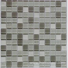 Cold gray glass mosaic tiles for wall